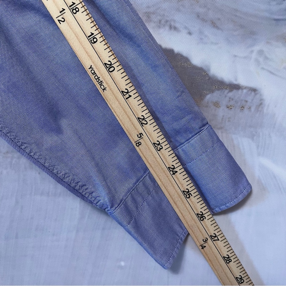 J.CREW Thompson Shirtings 80's 2-Ply Long Sleeve Shirt XL Blue 17-17 1/2 Career - Picture 14 of 14